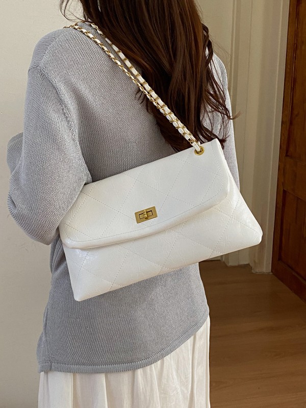 Bolso retro de gran capacidad para mujeres 2026 nueva moda cadena de diamante mochila de hombro de nicho de viaje bolsa de mano