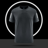 Летняя шелковая быстросохнущая спортивная дышащая футболка с коротким рукавом с круглым воротником для спортзала, для бега, оверсайз