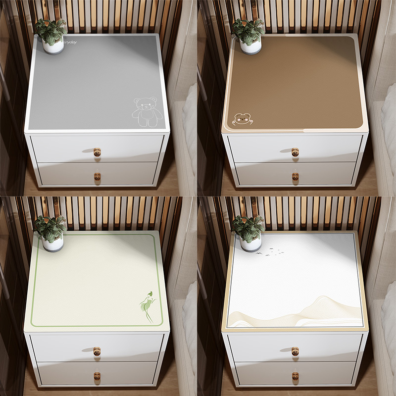 Mesita de noche estera simple moderno impermeable cubierta de tela ins estilo estera de mesa de cuero TV gabinete de escritorio almohadilla protectora al por mayor
