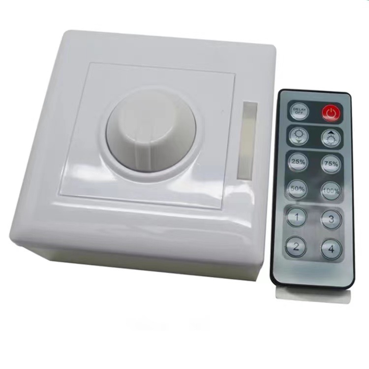 Regulador de intensidad para tiras LED 12V-24V, mando de control por perilla, compatible con luces de baja tensión