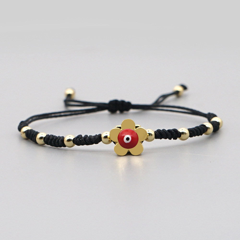 3g Weight No Inlaid Inlay Material Bracelets Classification rope Chain Material Cord In Chain Chain Type Anniversary, Business, Travel Occasion Alloy Material Geometric Pattern Women'S Gender Fashion Style Beaded, Handmade Craft Simple Fashion Zinc Alloy Enamel Daisy Flower Bracelet 3