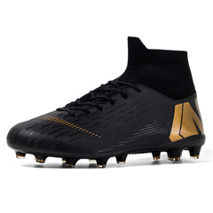 Cross-border men's breathable professional sports high-top spike soccer shoes for adults competitive soccer new soccer shoes
