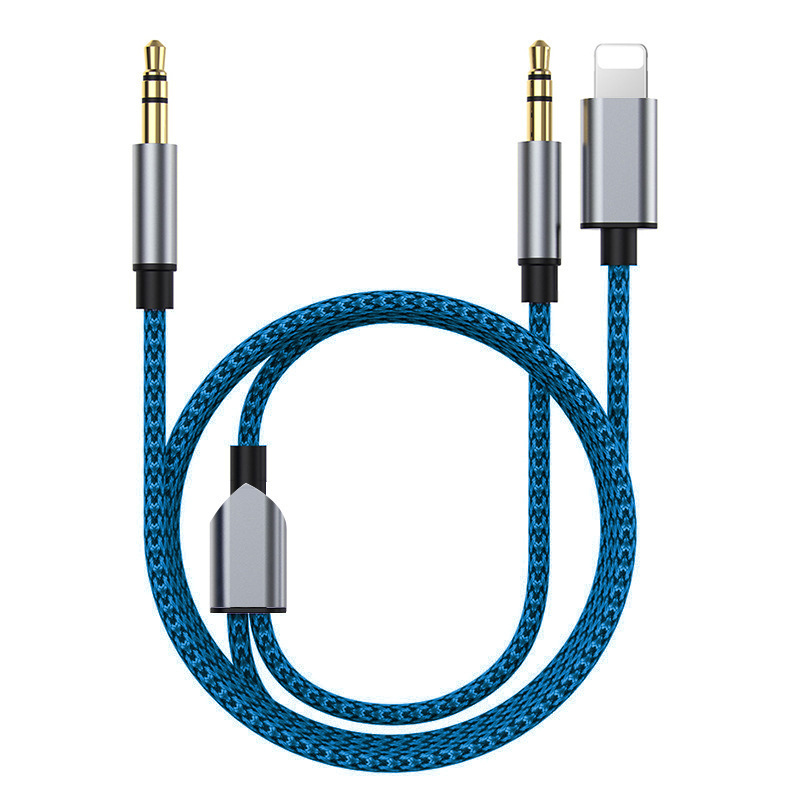 Apple speaker audio cable, car AUX audio line, 2-in-1 3.5mm to Type-C adapter for iPhone mobile phone