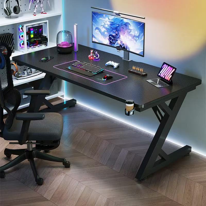 Computer desk, student study desk, office desk, simple modern writing desk, home bedroom gaming room carbon fiber gaming desk