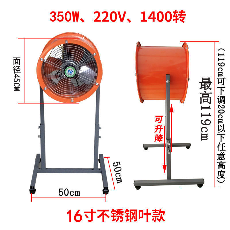 Ventilador de ventilación de aire para ventilador de escape de suelo para ventilador de escape de polvo de salchicha de alta potencia para ventilador de extracción de polvo de frito image 22