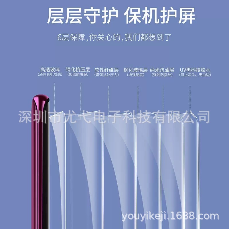 uv钢化膜适用一加13曲屏高清膜1+13指纹解锁1+12R手机屏幕钢化膜|undefined