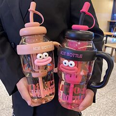 2025新款高颜值大容量水杯女生冰霸杯吸管大肚杯学生茶水分离杯子