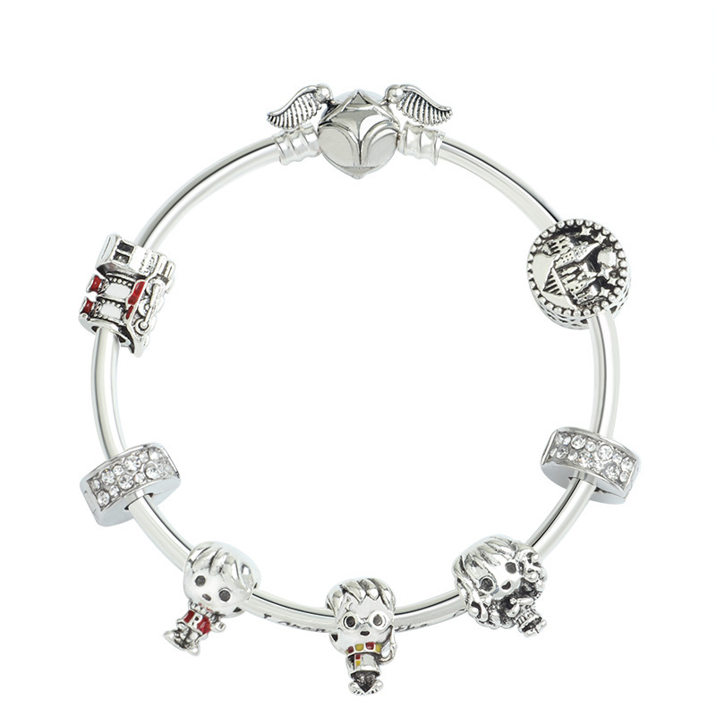 Cartoon Style Animal/Zodiac Alloy Cartoon Plating Beads Zircon Bracelet, Bracelet