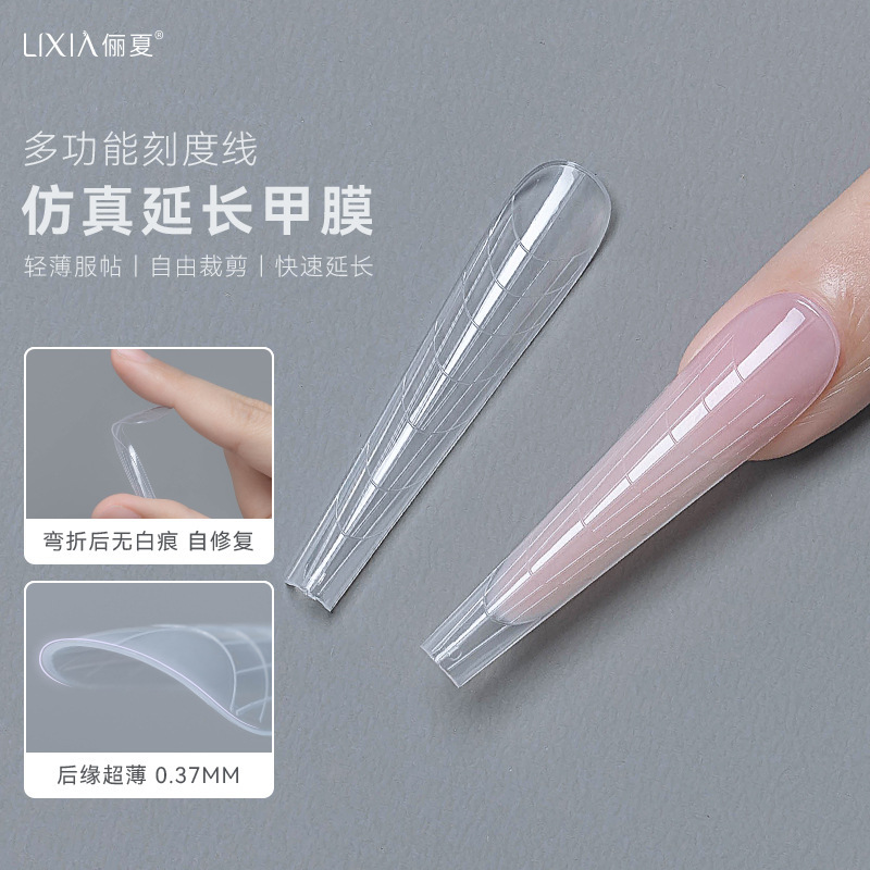Li Xia Crystal Extension Glue Manicure Highly Transparent Painless Extension Glue Paperless Nail Film Quick Extension Nail Film Wholesale