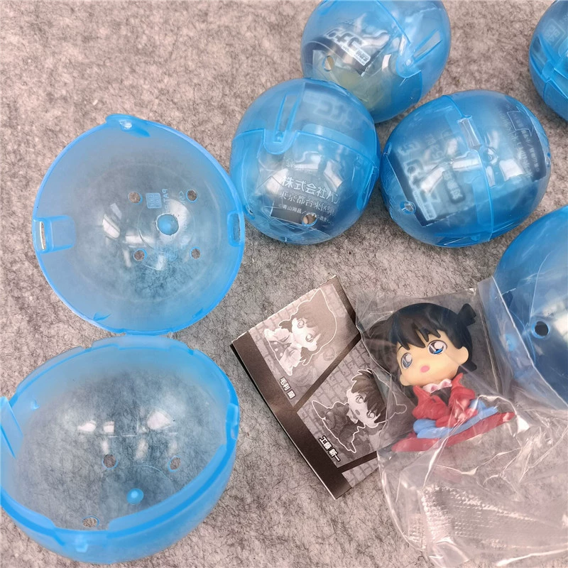 Фигурка капсульной яйца Gashapon Detective Conan Q-версия 6-го поколения (PVC) 4 см, скорлупа яйца + кукла + бумага
