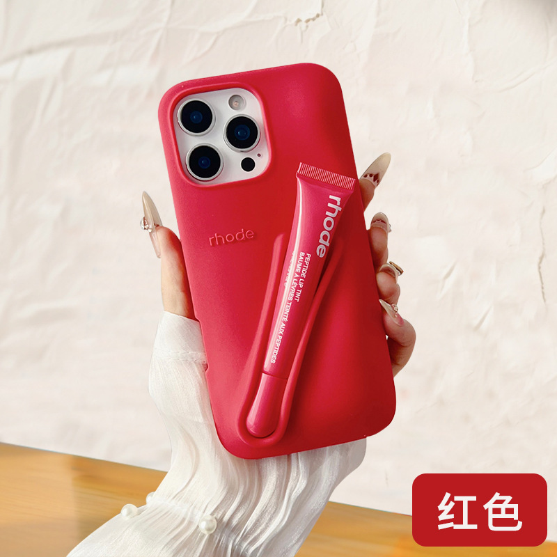 ヘイリーと同じスタイルの収納リップグロス付きスマホケース、Xiaomi Note14対応、シリコン製、日本・韓国風|undefined