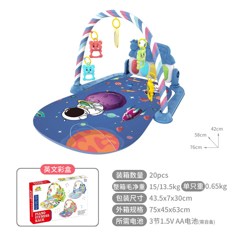 Gimnasio Musical con Tapete para Bebés 0-36 Meses, Piano de Pie y Luces