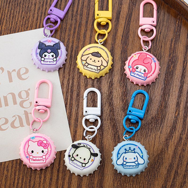 Cubierta de botella de dibujos animados llaveros ins corazón de una niña lindo Jade Gui perro colgante de resina de amigos pequeños regalos accesorios diy