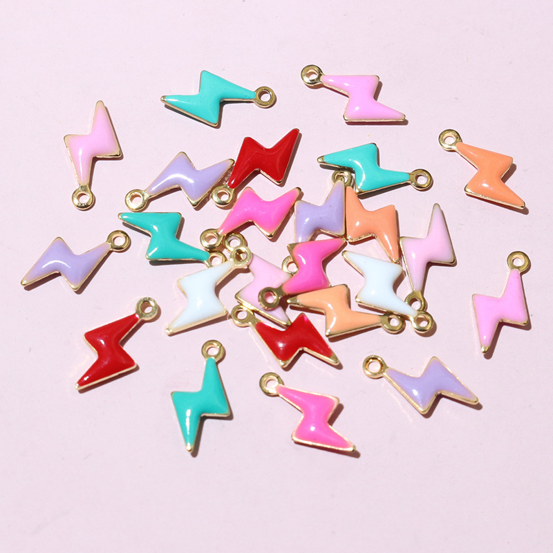 不锈钢闪电滴油吊坠挂件 DIY饰品配件手工制作材料10x5mm  0.1g