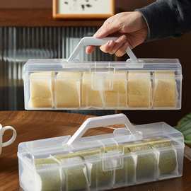 蛋糕卷包装盒可重复使用冷藏保存收纳保鲜盒甜品切件手提打包盒子