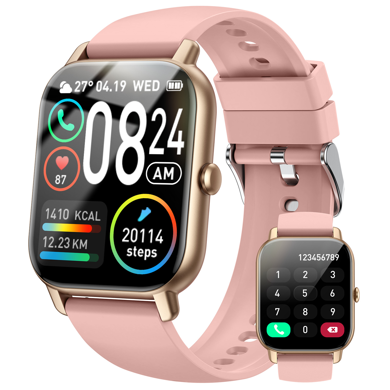 P66D smart watch Bluetooth call heart rate blood pressure sleep monitoring information reminder sports waterproof couple ladies