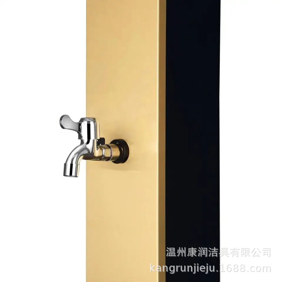 Kangrun Amazon ofrece 40L paneles de cepillado oro de gran capacidad de baño solar de plástico tanque de agua solar