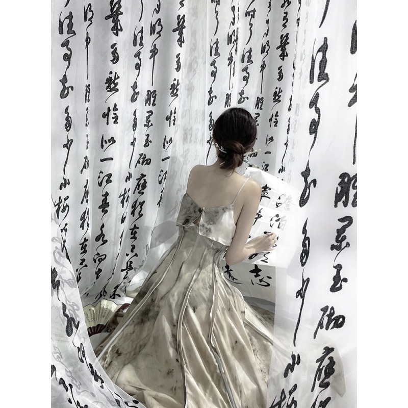 사진 배경 골동품 소품 라이브 국가 조수 서예 및 그림 중국 의류 창 화면 사진 스크립트 원사 중국 커튼 공장 도매