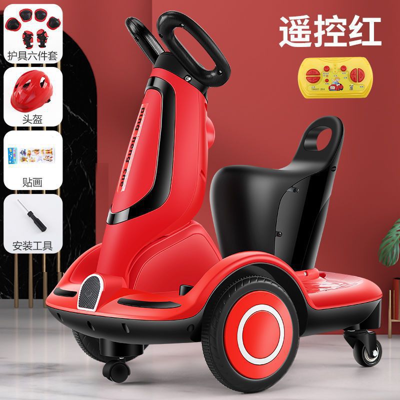 Coche eléctrico para niños Coche de equilibrio elegante Coche de control remoto Coche de juguetes para niños puede sentarse en la fábrica de motocicleta de kart