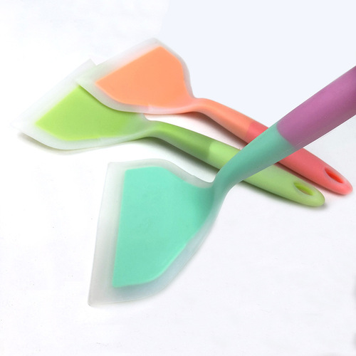 Manufacturer Tamagoyaki silicone spatula wide mouth pizza spatula steak non-stick silicone spatula silicone kitchenware