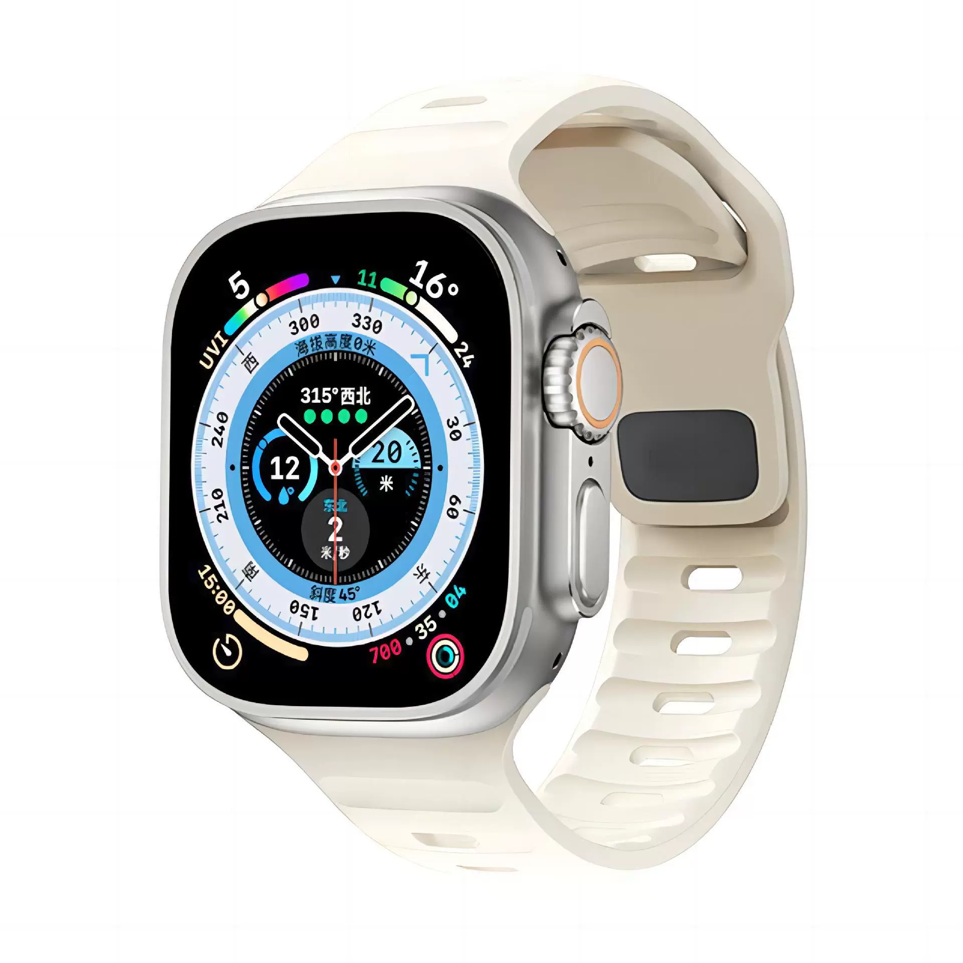 Силиконовый ремешок для Iwatch, новая спортивная модель с квадратной пряжкой, для Apple SE/8/Ultra, силиконовый ремешок для Apple
