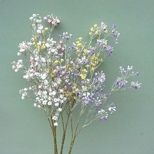 Single branches 3 fork stars Baozi full starry star simulation flowers fake flowers home placed bride bouquet wedding scene flowers