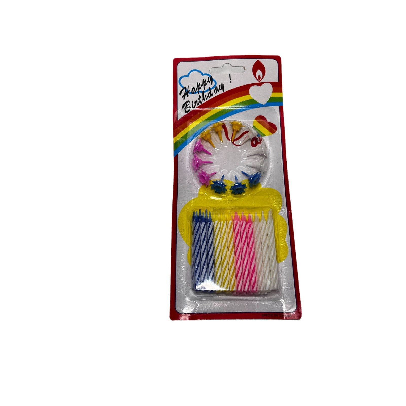 Tarjeta arco iris 5.5 flores creativas pastel de cumpleaños vela al por mayor fiesta de día velas de color velas roscadas