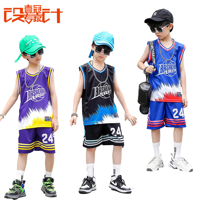 Children's Wear Basketball Jersey Vest Performance Ball Suit Children's Suit Student Competition Training June 1 Show Performance Clothing