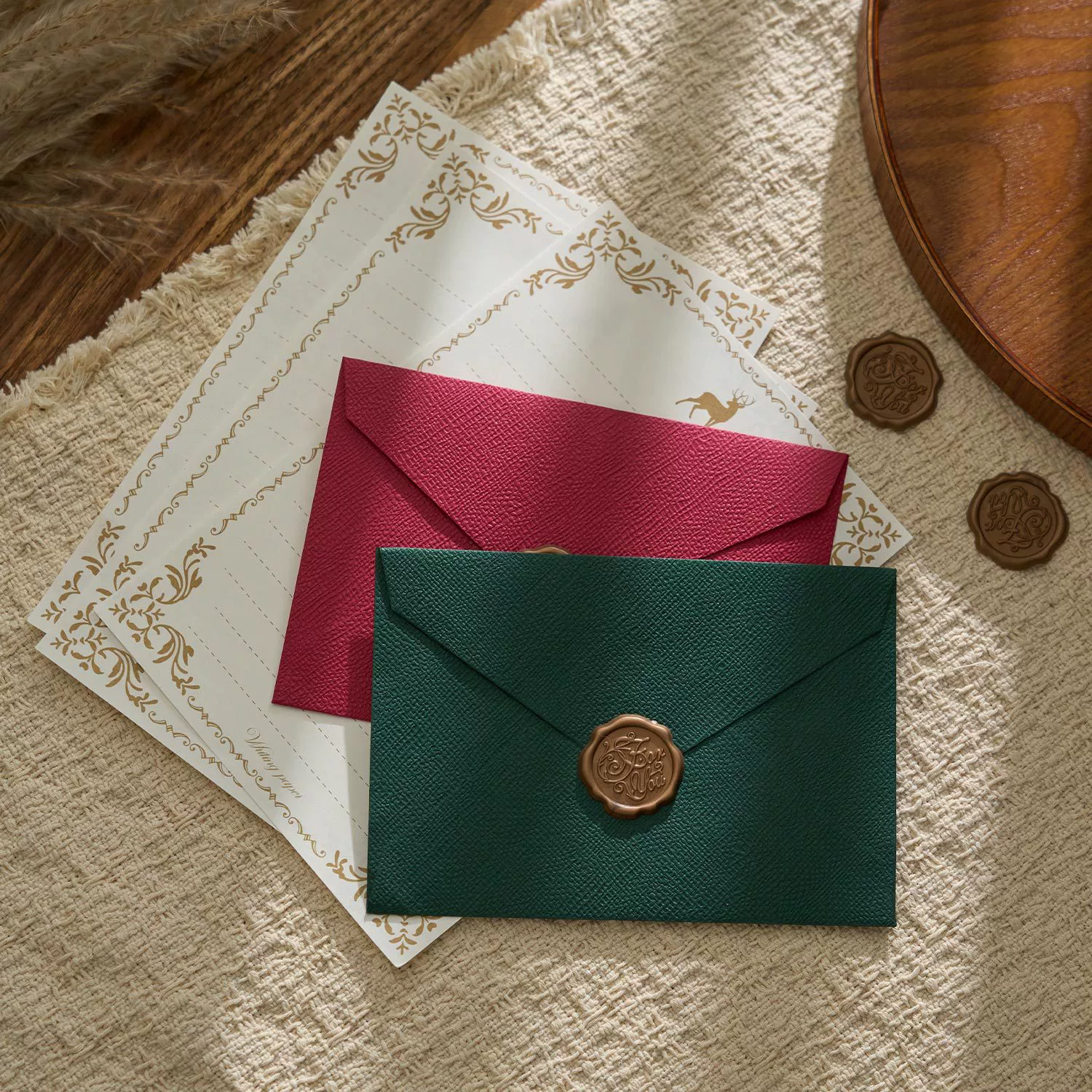 Набор писчей бумаги в плавающем конверте, серия бланков с чернильной печатью, ретро любовное письмо, открытка с огненной краской, тканый шелковый бланк