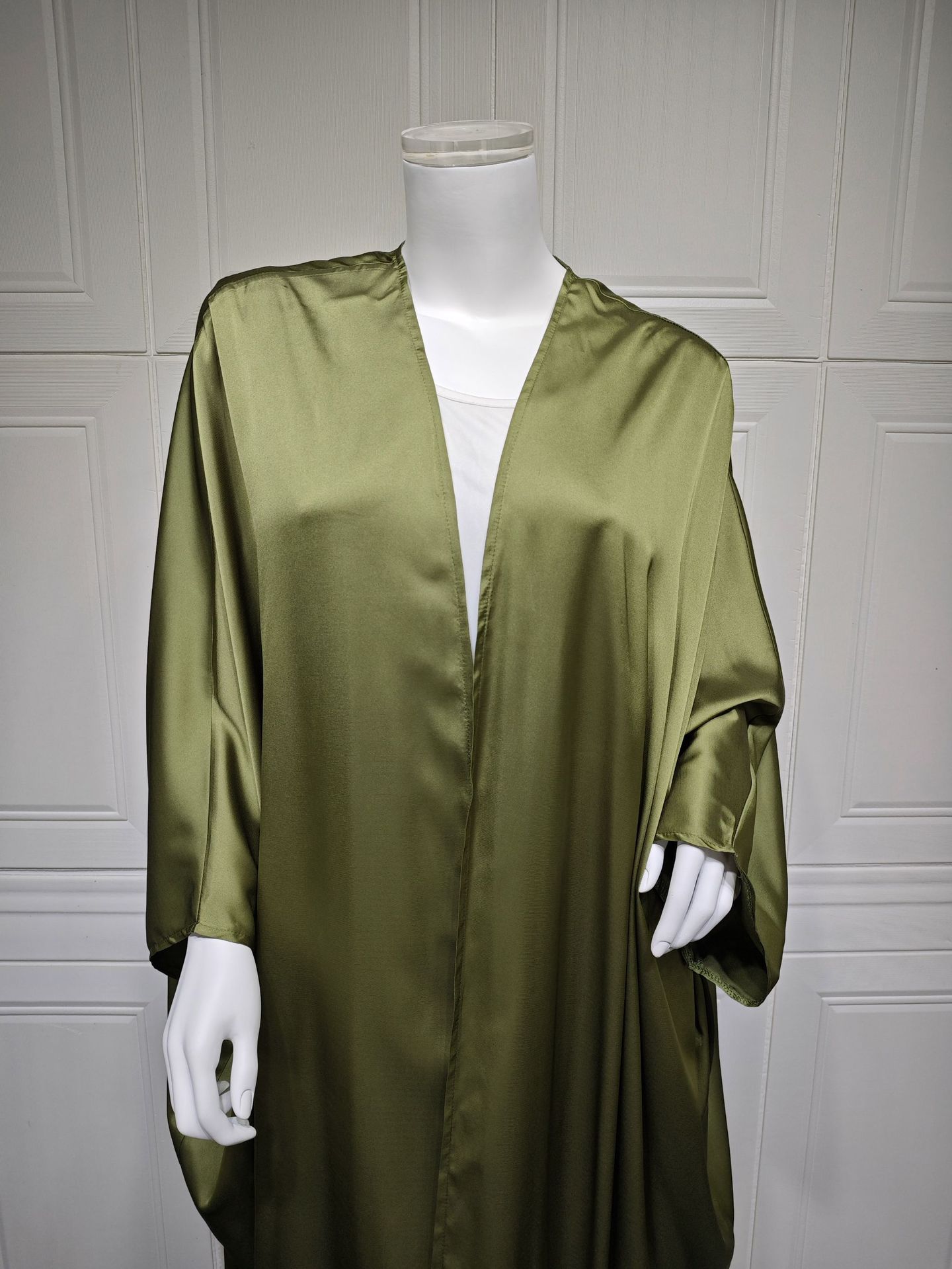 MQ129 Middle East Modest Fashion Abaya Cardigan Batwing Sleeve Long Robe European Muslim Women's Clothing_ecoleips.com