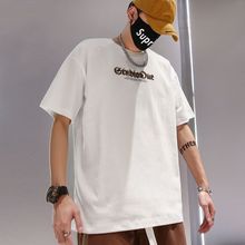 夏季新款潮男潮男美式潮牌半袖体恤衫短袖潮牌ins潮流情侣小众百