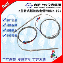合肥上仪K型铠装热电偶E/J针型WRNK191测温线PT100温度传感器探头