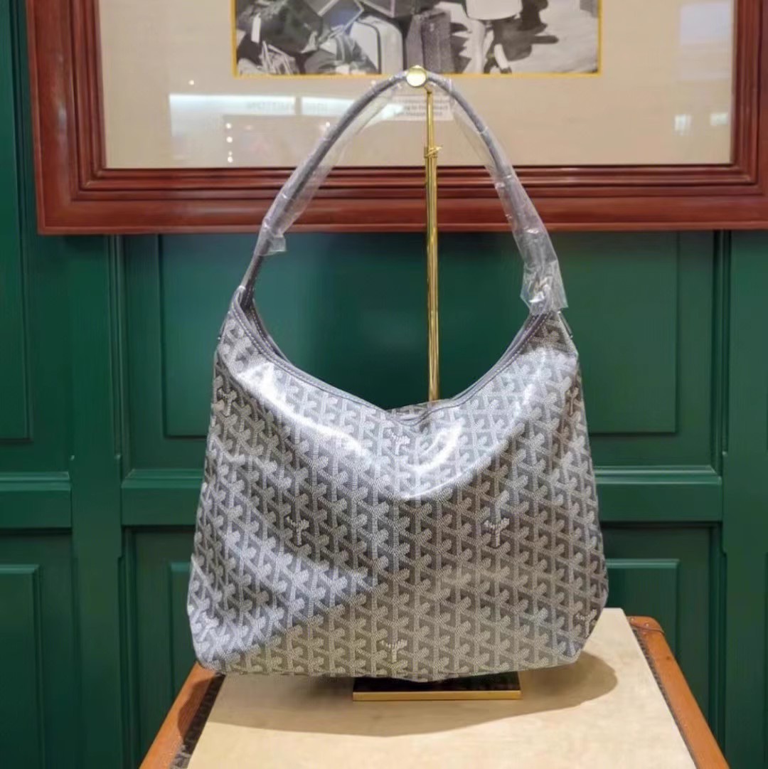 Cuero genuino Goyard bolso de las mujeres perro diente Y palabra impresa Hobo bolso de mano bolsa de compras de gran capacidad bolso de las mujeres