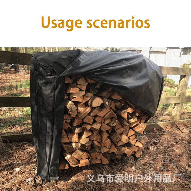 跨境户外柴火罩乡村壁炉烤火炉木材罩加厚防水防晒罩烤火炉防尘罩