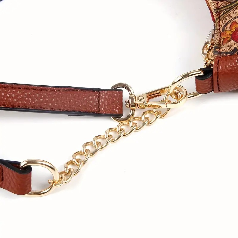 2024 Lingge Printed Art Handbag, Elegant Underarm Bag, Fashionable, Simple, and High Grade Single Shoulder Bag Bottom PU_voghion.com