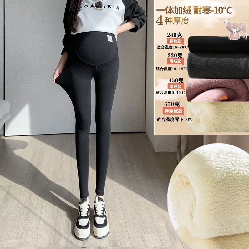 孕妇裤秋冬加绒加厚外穿孕妇打底裤托腹孕妇裤保暖孕妇裤棉裤秋装|undefined