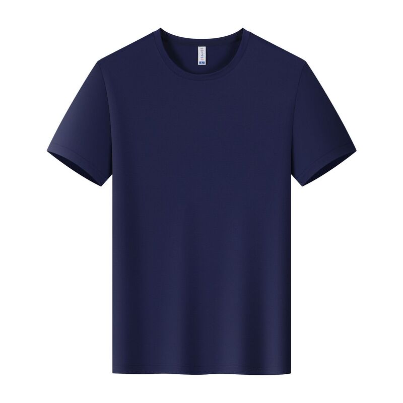 冰丝速干t恤定制工作服印logo跑步健身衣企业圆领短袖文化广告衫|undefined