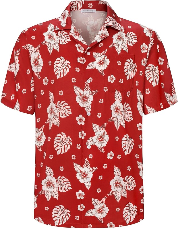 SightYoung Pirate Hawaiian Shirt for Men, Funny Shirt for Cowboy Christmas