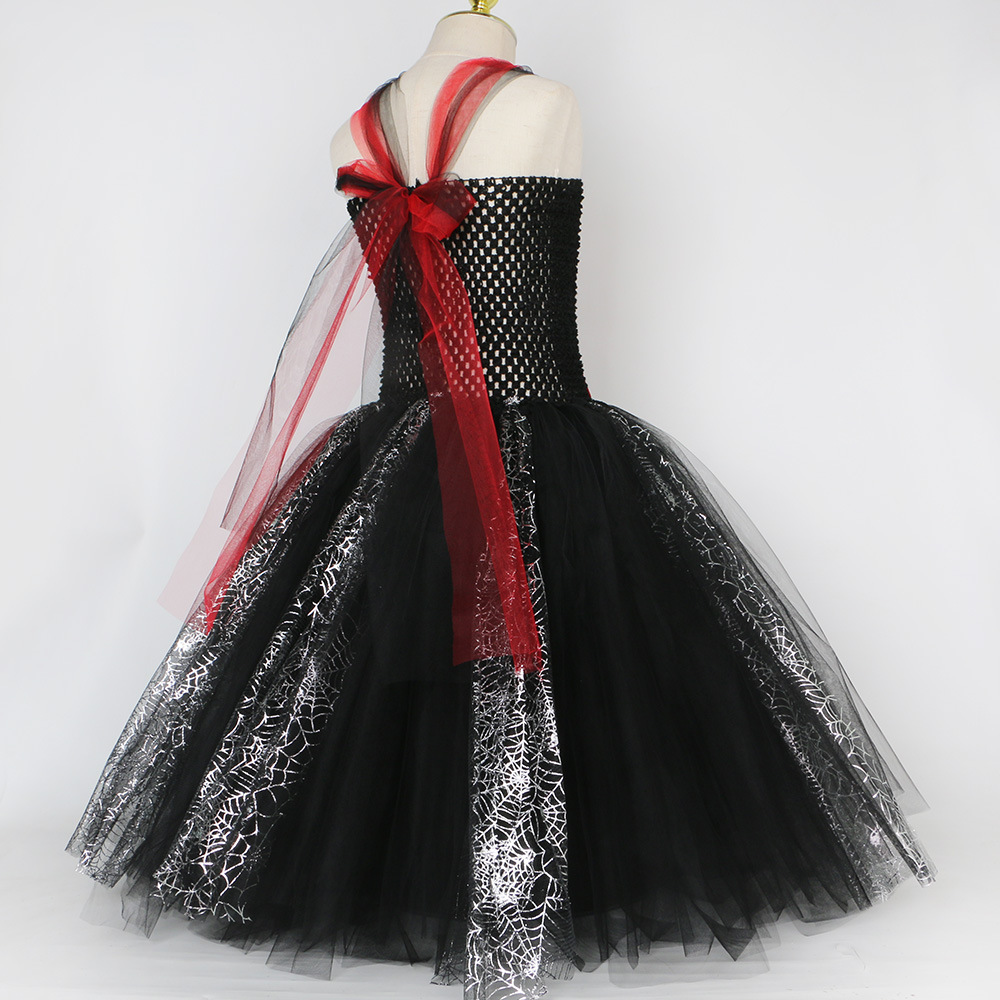Abbigliamento per neonate costume ragazze ragnatela strega gonna vestito strega vestito gonna in tulle a rete_voghion.com