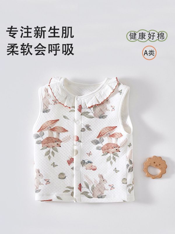 Bebé chaleco Primavera, Otoño e Invierno ropa exterior bebé chaleco cálido acolchado recién nacido niños pequeño chaleco niña chaleco