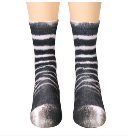 Tiktok popular 3D animal calcetines Impresión digital simulación calcetines gato y perro diversión divertida personalidad niños adultos al por mayor