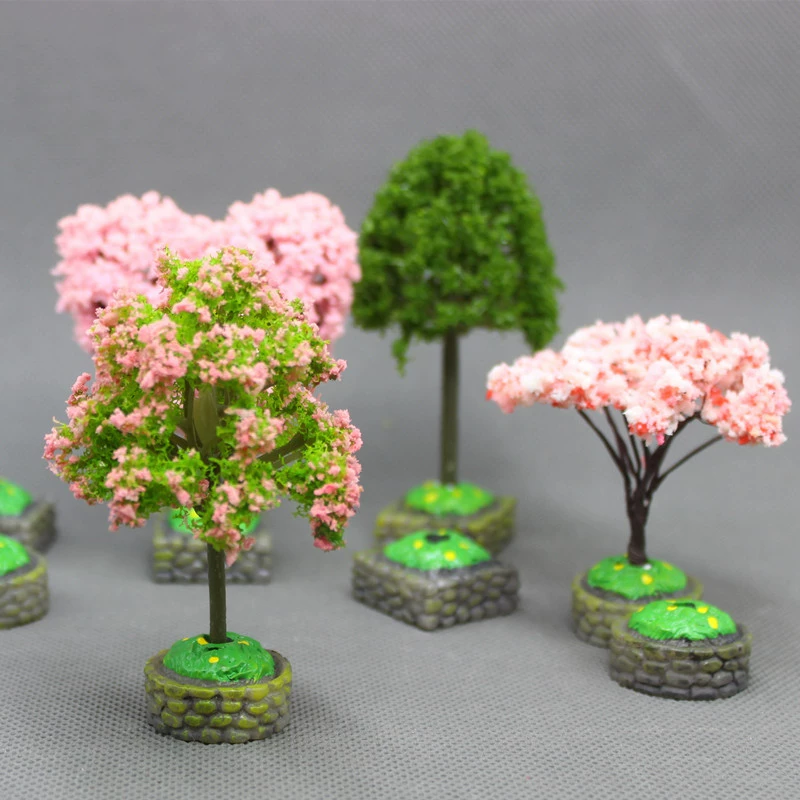 Песочный стол Модель Дерево маленькое дерево миниатюрный пейзаж на открытом воздухе сцена моделирование модель дерева основа клумба озеленение алтарь дерева