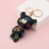 Black Flower Diamond Bear
