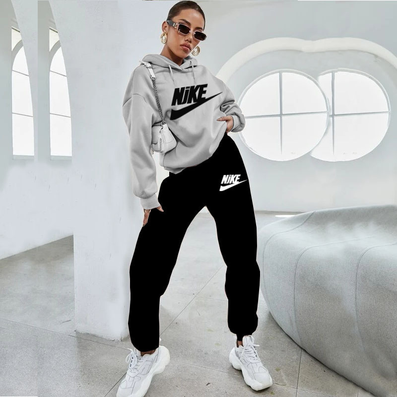 Women's Sweatshirt Suit Trendy Street New Popular Outdoor Sports Women's Girl Hoodie Two-Piece Set Foreign Trade