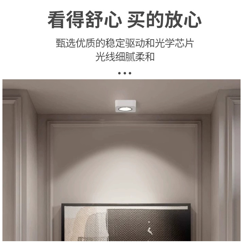 明装ダウンライトは穴を開けないで、リビングルームにはメインライトがありません。|undefined