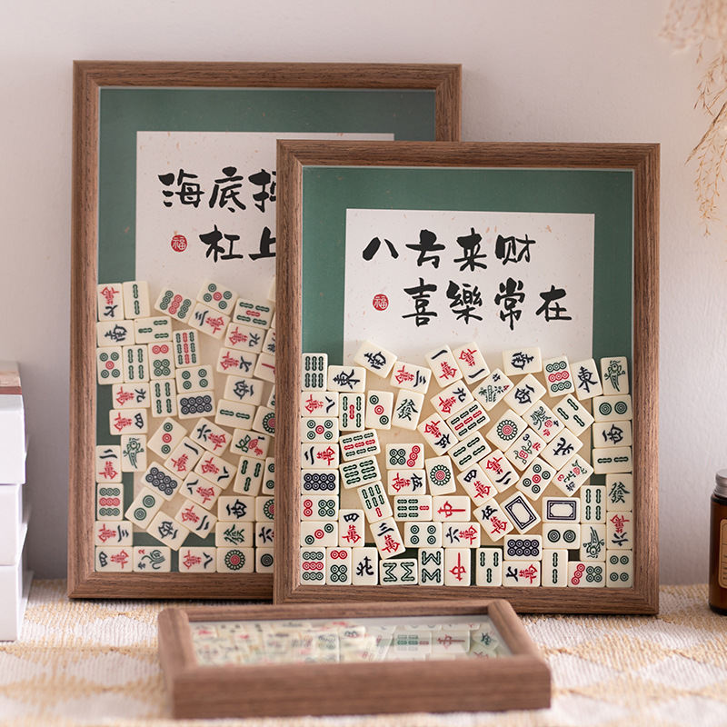 Mahjong photo frame wholesale lucky creative decoration Peacock body diy handmade lucky mom birthday gift customization