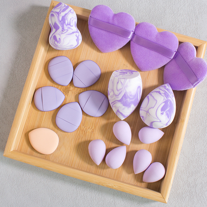 Coral veludo cabello banda de maquillaje huevo banda de cabello polvo de lavado de cara conjunto de lavado de cara polvo de algodón transfronterizo polvo de polvo image 22