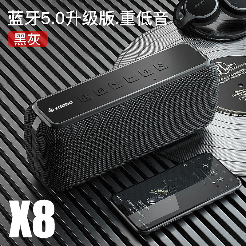 XDOBO X8 Bluetooth スピーカー商業 60 ワット屋外ハイパワーカードワイヤレスサブウーファー小型スピーカー|undefined