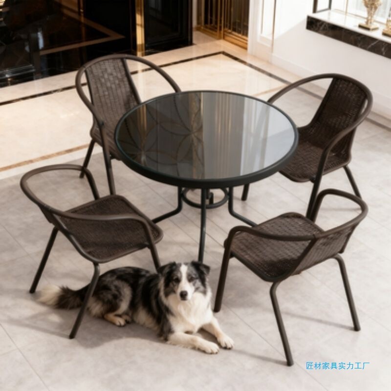 Outdoor Table and Chair Set, Outdoor Dining Table and Chair Set, Balcony Set, Small Garden Modern Iron Art Leisure Table and Chair Set, Outdoor Patio Outdoor Table and Chair Set, Outdoor Dining Table and Chair Set, Balcony Set, Small Garden Modern Iron Art Leisure Table and Chair Set, Outdoor Patio
