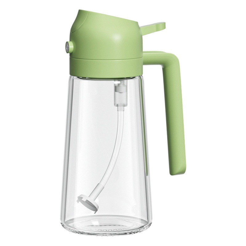 Olla de aceite de cocina de vidrio a prueba de fugas botella de aceite atomización en forma de niebla recipiente de aceite de cocina freidora de aire tanque de aceite grande